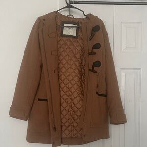 Abercrombie & Fitch Brown hooded duffle coat